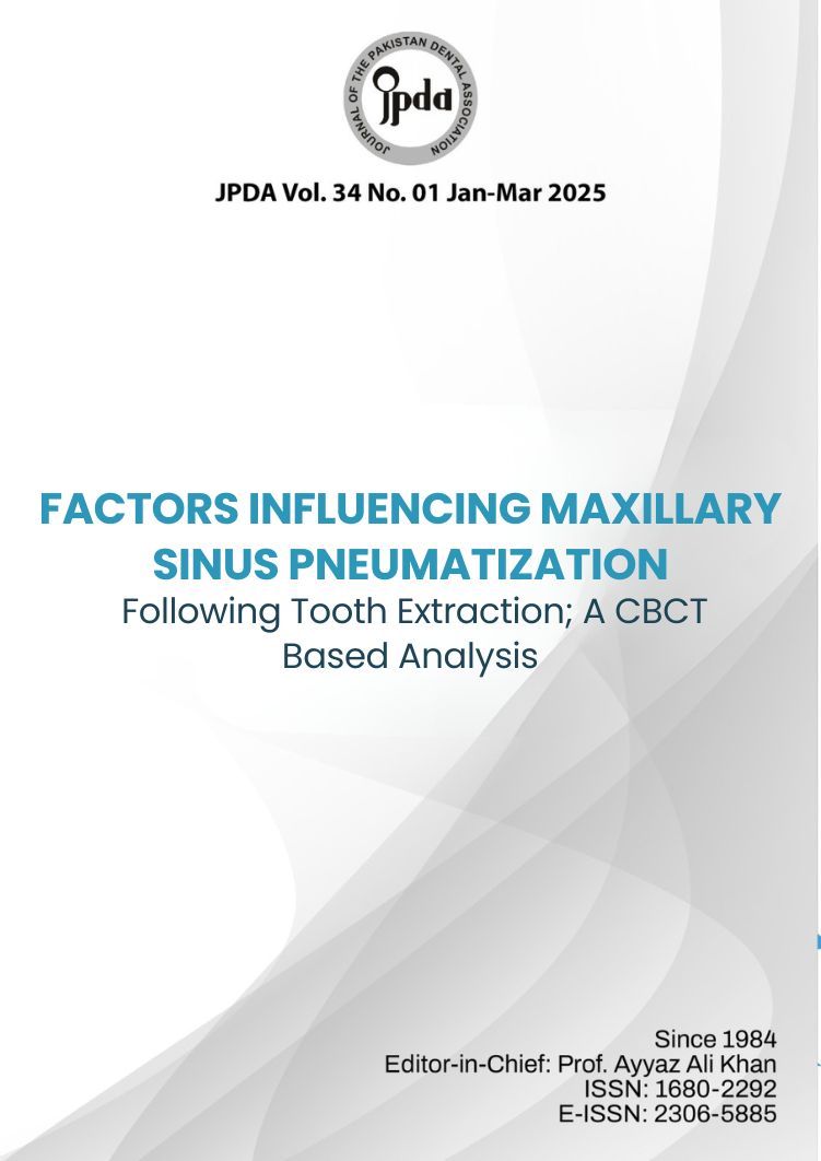 Journal of The Pakistan Dental Association